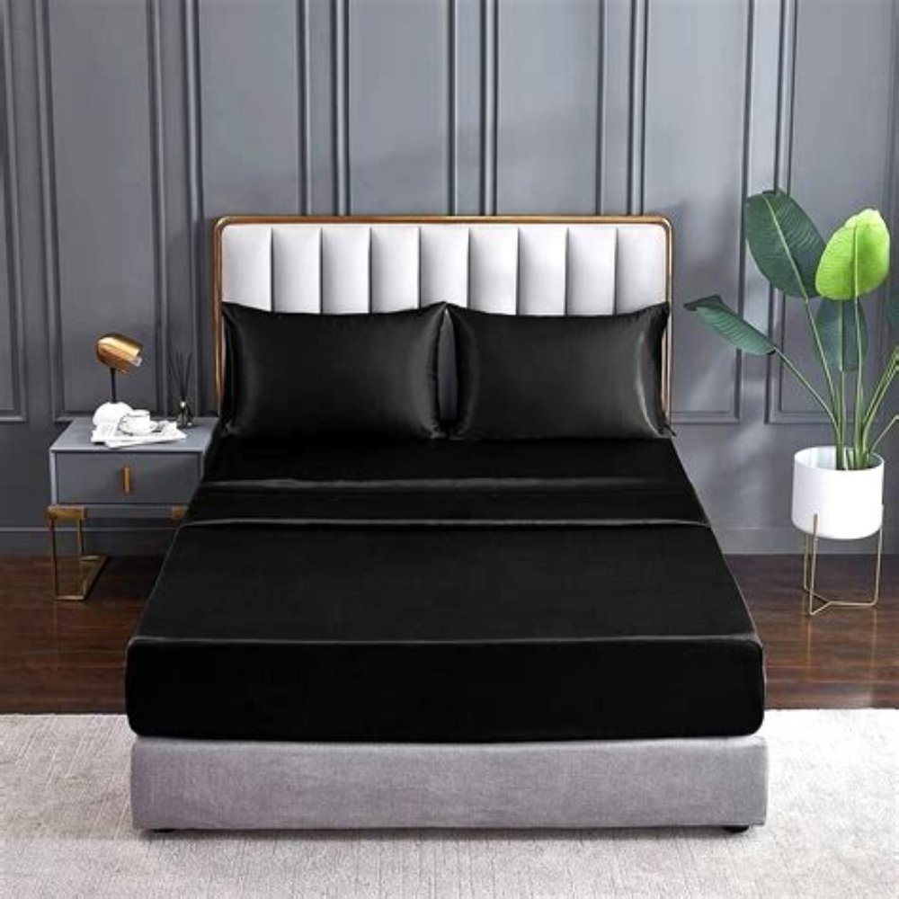 black silk sheets for a queen bed